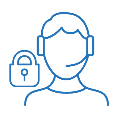 Fountain Valley IT Services Icon - A Support Agent with Headphones
