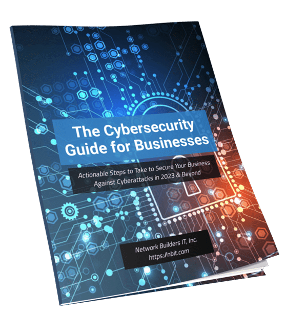 Cybersecurity Guide for Businesses pamphlet mockup.